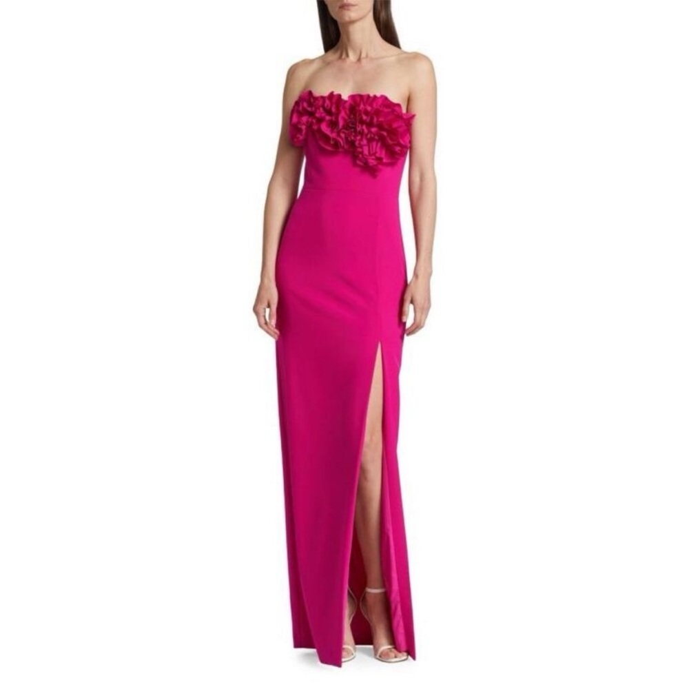Monique Lhuillier Fuchsia Strapless Gown BHLDN Size 10